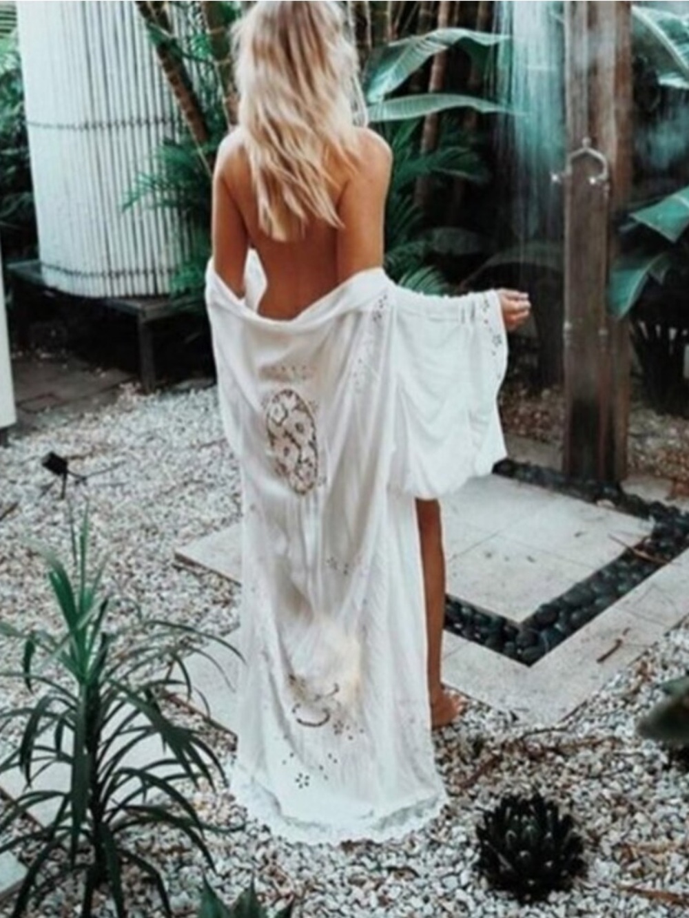 Spell & The Gypsy Collective Bride Isla Bonita Kimono White Robe One Size